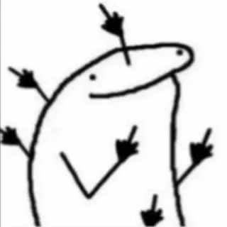 ✨ e5d66b78 dedo corazón, ofensivo, gesto, dibujos animados, monigote telegram sticker