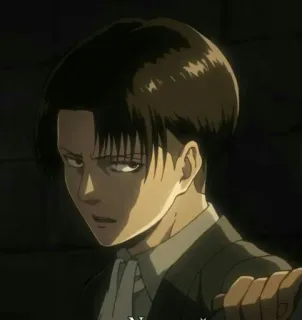 ⚔ 0a5c0417 Levi Ackerman Attack on Titan No... アニメ, 進撃の巨人, リヴァイ, アッカーマン, キャラクター telegram sticker