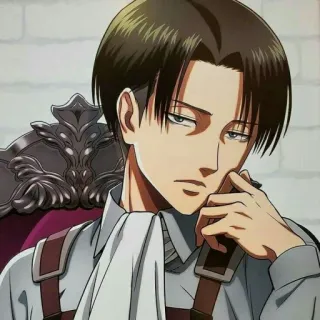 ⚔ 4b7563fa Levi Ackerman Attack on Titan アニメ, リヴァイ, アッカーマン, 漫画, キャラクター telegram sticker