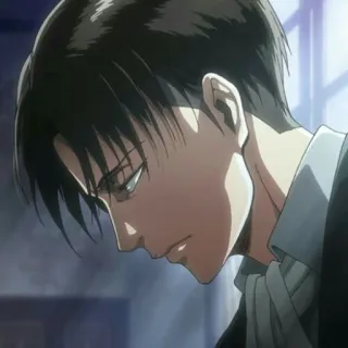 ⚔ 6bca3835 Levi Ackerman Attack on Titan アニメ, 兵士, 真面目, ストイック, リヴァイ telegram sticker