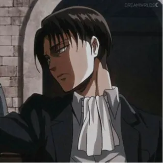 ⚔ f603d64e Levi Ackerman Attack on Titan アニメ, キャプテン, 兵士, 漫画, 攻撃, の, 巨人 telegram sticker