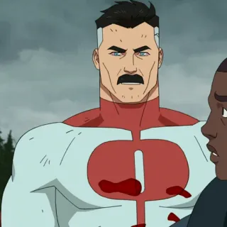 🌐 9e67aab0 Omni-Man Invincible superhero, blood, violence, animation, serious telegram sticker