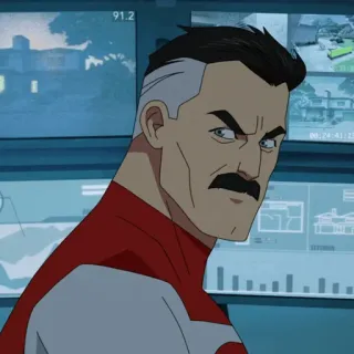 🌐 d7dc4182 Omni-Man Invincible superhero, villain, animated, father, evil telegram sticker
