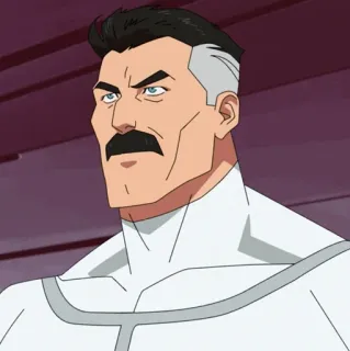 🌐 f725236e Omni-Man Invincible superhero, viltrumite, mustache, invincible, amazon prime telegram sticker