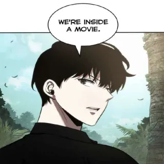 ๐ 25f7e41c WE'RE INSIDE A MOVIE. anime, manga, character, movie, inside whatsapp sticker