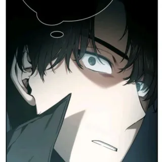 ๐ 665b6995 man, anime, glare, dark, serious whatsapp sticker