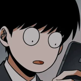 ๐ aa31f6d5 anime, shocked, cellphone, phone, surprised, eyes whatsapp sticker