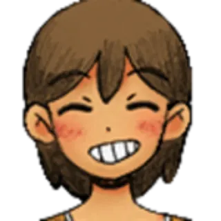 😁 6a1586b9 开心, 微笑, 男孩, 动漫, 角色 telegram sticker