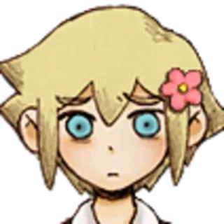 🙁 b593e429 Basil Omori 电子游戏, 角色, 动漫, 可爱, 花 telegram sticker