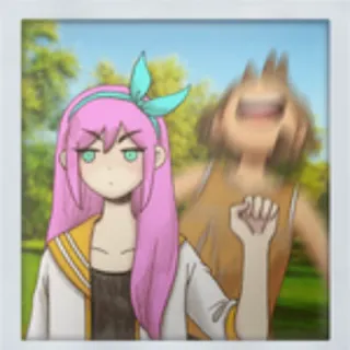 ✊ d14034b8 Aubrey Omori 动漫, 游戏, 卡通, 女孩, 粉色头发 telegram sticker