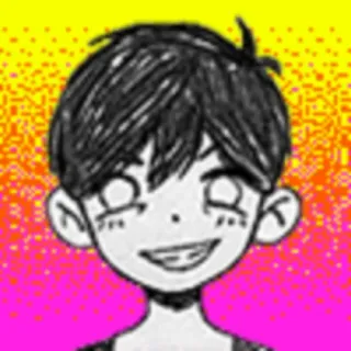 😁 fec1dd75 Omori 电子游戏, 独立游戏, 角色, omori, 微笑 telegram sticker