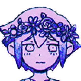 😞 c08ae279 Basil OMORI ビデオゲーム, 花, 悲しい, キャラクター, アニメ telegram sticker