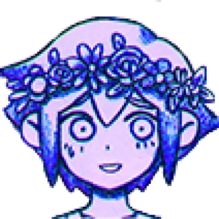 🥲 c256fed8 Basil OMORI アニメ, ビデオゲーム, 花, バジル, Omori telegram sticker