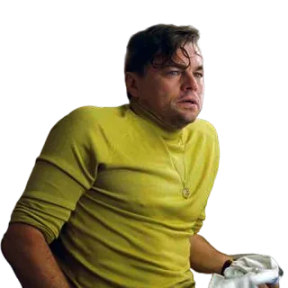 🤢 f6fa7ea3 Leonardo DiCaprio actor, meme, impactado, sorpresa, Leo telegram sticker