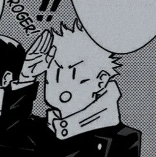 🌫 a6c58d8d ROGER! hormat, anime, manga, kartun, roger whatsapp sticker