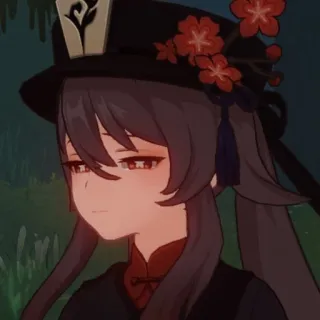 😑 030cea79 Hu Tao Genshin Impact 애니메이션, 비디오 게임, 원신, 호두, 캐릭터, 소녀 telegram sticker