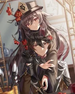 ❤️ 2f5c7082 Hu Tao Genshin Impact 애니메이션, 원신, 호두, 비디오 게임, 캐릭터, 아트, 판타지 telegram sticker