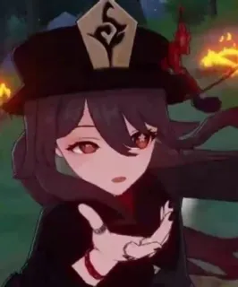 🤨 84b28999 Hu Tao Genshin Impact 애니메이션, 비디오 게임, 캐릭터, 원신, 호두 telegram sticker