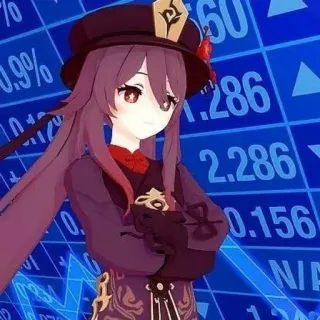 📈 872b0e21 Hu Tao Genshin Impact 애니메이션, 게임, 원신, 호두, 캐릭터, 비디오 게임 telegram sticker