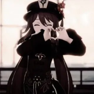 ❤️ d5e0a091 Hu Tao Genshin Impact 애니메이션, 비디오 게임, 호두, 원신, 와이푸 telegram sticker