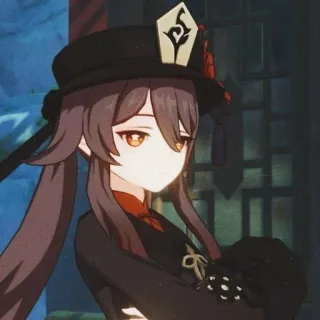 😒 fa06e14a Hu Tao Genshin Impact 애니메이션, 비디오 게임, 원신, 호두, 캐릭터, 귀여운 telegram sticker