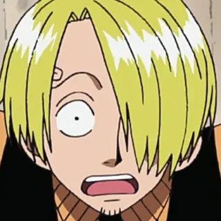 😦 456335f9 Sanji One Piece animé, Sanji, One Piece, choqué, expression telegram sticker