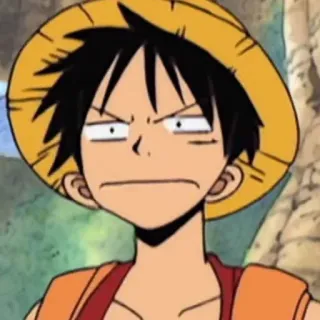 😠 9e146439 Luffy One Piece Anime, One Piece, Luffy, Dessin animé, Drôle de tête telegram sticker