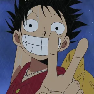 😁 b37707f1 Luffy One Piece Anime, One Piece, Luffy, Doigt d'honneur telegram sticker