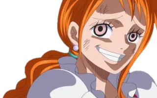 😏 2efa94f1 Nami One Piece 动漫, 漫画, 娜美, 海贼王, 坏笑 telegram sticker