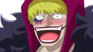 😊 ca628d44 Donquixote Doflamingo One Piece 动漫, 海贼王, 唐吉诃德·多弗朗明哥, 反派, 漫画 telegram sticker