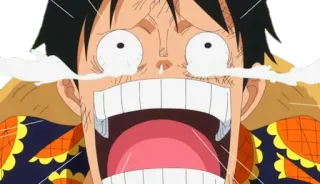 😂 d10737b7 Monkey D. Luffy One Piece 动漫, 海贼王, 路飞, 蒙奇·D·路飞, 哭泣 telegram sticker