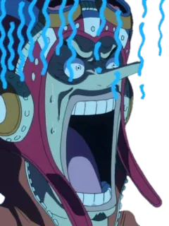 😱 daf359bd Usopp One Piece 动漫, 海贼王, 乌索普, 哭, 震惊 telegram sticker