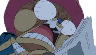 📰 e54d4077 Tony Tony Chopper One Piece 动漫, 漫画, 海贼王, 托尼托尼·乔巴, 报纸, 震惊 telegram sticker