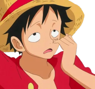 😪 ff55c282 Monkey D. Luffy One Piece 动漫, 卡通, 蒙奇·D·路飞, 海贼王, 搞笑, 困倦 telegram sticker