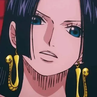 💛 54cf583b Boa Hancock One Piece Anime, Manga, Charakter, Frau, Ohrringe, Schlange, One Piece telegram sticker