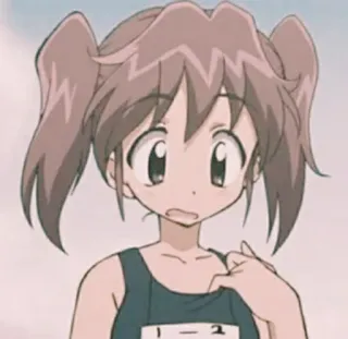 😶 6cd04006 1-2 Anime Mädchen, Zöpfe, süß, sportlich, Cartoon telegram sticker