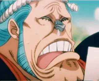 😰 84621e43 Franky One Piece Anime, Cartoon, Weinend, Emotional, Manga telegram sticker