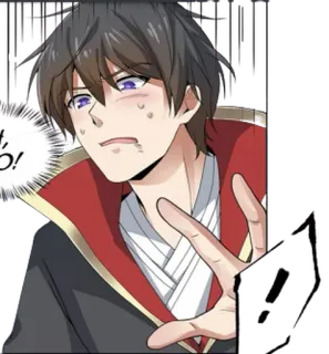 🥶 f5369f60 Éó! Anime, Dibujos animados, Personaje, Masculino, Señalando, Vietnamita telegram sticker