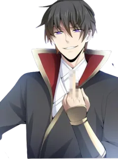 🖕 f545c98d dedo corazón, ofensivo, grosero, gesto, estilo anime telegram sticker