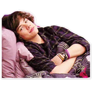 🐻 757094b5 Harry Styles 哈里·斯泰尔斯, 单向组合, 名人, 歌手, 男人, 肖像, 休息 telegram sticker