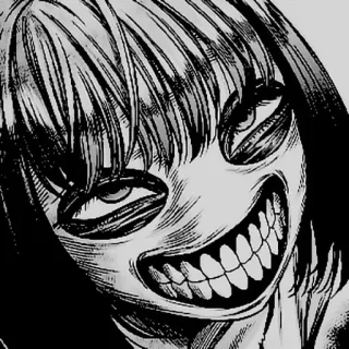 😁 2ae9b048 horreur, effrayant, manga, flippant, grotesque, cauchemar telegram sticker