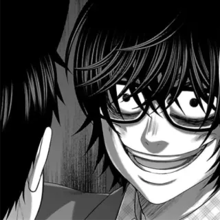 🤓 3ed49711 Anime, Homme, Lunettes, Maléfique, Violent, Manga telegram sticker