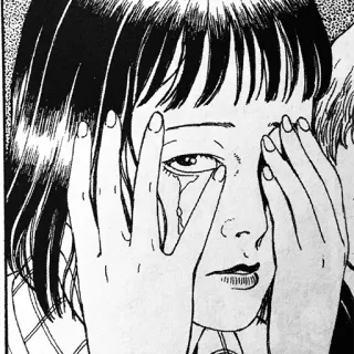 😢 556760ee Manga, Anime, Pleurs, Triste, Femme, Fille telegram sticker