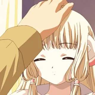 🤗 21cc4410 动漫, 摸头, 可爱, 女孩, 角色, 插画 telegram sticker