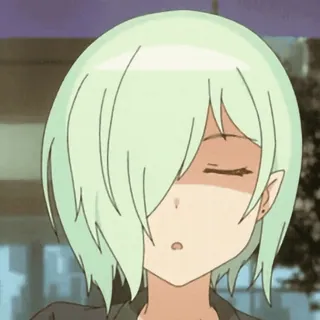 😳 3a3055bb Anime, Femmina, Capelli verdi, Manga, Ragazza telegram sticker