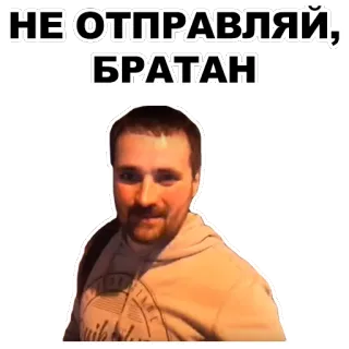 🌸 deef6d93 НЕ ОТПРАВЛЯЙ, БРАТАН man, sticker, russian, brother, face telegram sticker