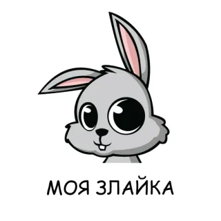 🐰 745df1d5 МОЯ ЗЛАЙКА coniglio, coniglietto, carino, cartone animato, animale whatsapp sticker