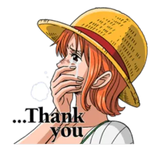 🙏 cefdbb1e Nami One Piece Thank you 动漫, 谢谢, 情绪, 娜美, 海贼王, 哭泣 whatsapp sticker