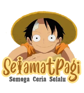 🌞 a6acfb47 Monkey D. Luffy One Piece Selamat Pagi 动漫, 海贼王, 路飞, 早上好 telegram sticker