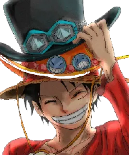 😁 edad233e Monkey D. Luffy One Piece 动漫, 卡通, 海贼王, 路飞, 蒙奇·D·路飞, 海盗, 草帽 telegram sticker